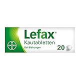 Lefax Kautabletten - mit 42 mg Simeticon - bei leichten Blähungen - mit Pfefferminzgeschmack - für Kinder geeignet - 1 x 20 Tabletten