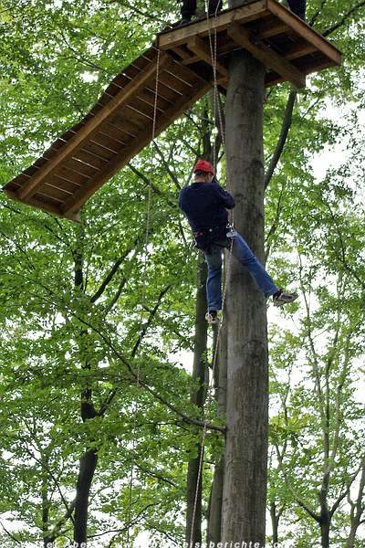 Klettern im Kletterpark Wetter - Abgang - © Ploenphit Abels Klettern im Kletterpark Wetter - Abgang - © Ploenphit Abels