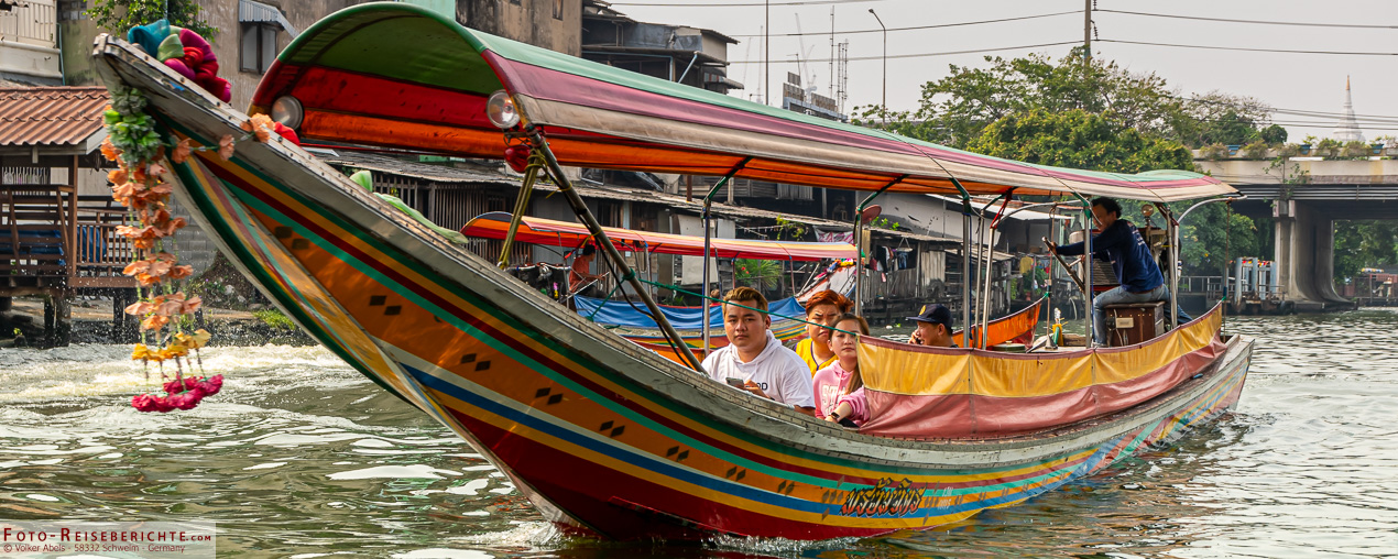 Interview - 19 Fragen zum Thema Reisen 1 Speedboot auf dem Chao Phraya in Bangkok - Thailand