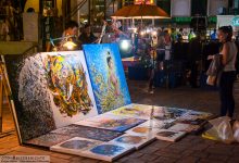 Farbige Gemälde auf dem Nachtmarkt in Chiang Mai - Thailand 5 Farbige Gemälde auf dem Nachtmarkt in Chiang Mai - Thailand 02