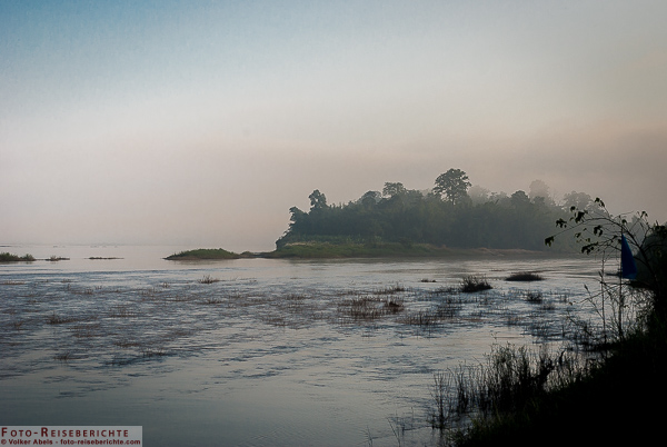 Mekong im Dunst